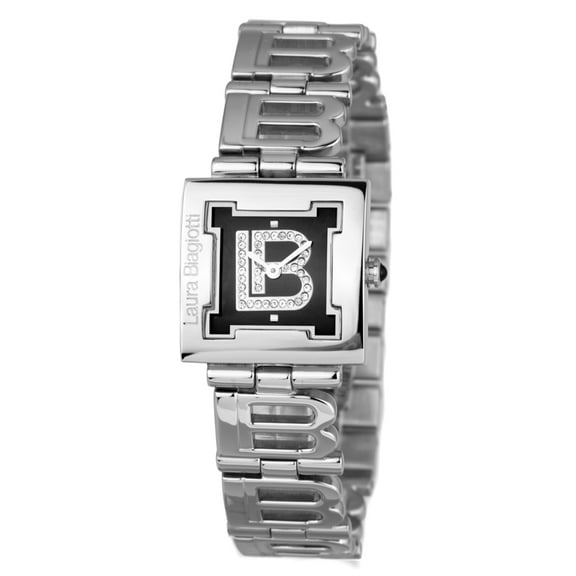 WATCH LAURA BIAGIOTTI STAINLESS STEEL BLACK SILVER WOMEN LB0009L 02
