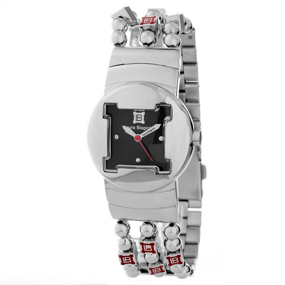 WATCH LAURA BIAGIOTTI STAINLESS STEEL BLACK SILVER WOMEN LB0049L 02M