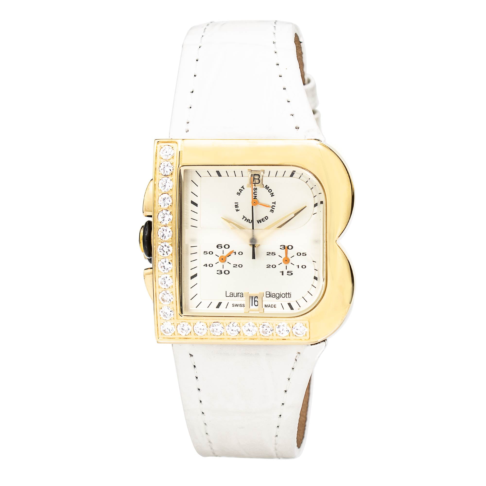 Laura Biagiotti Brown Leather Dress Watch main image 0