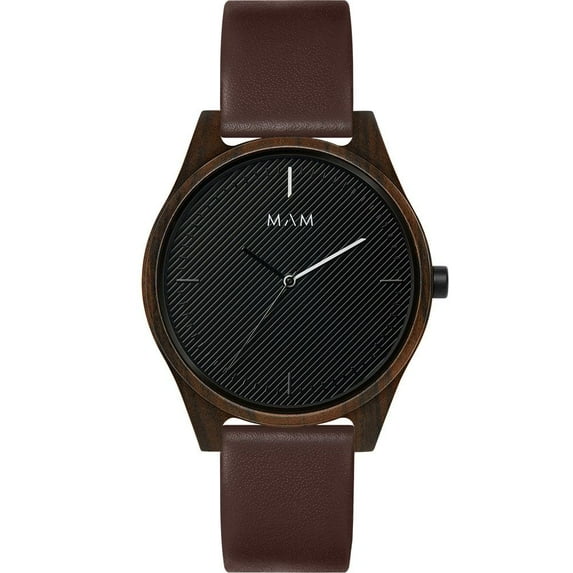 WATCH MAM WOOD BLACK BROWN UNISEX - MEN AND WOMEN MAM620