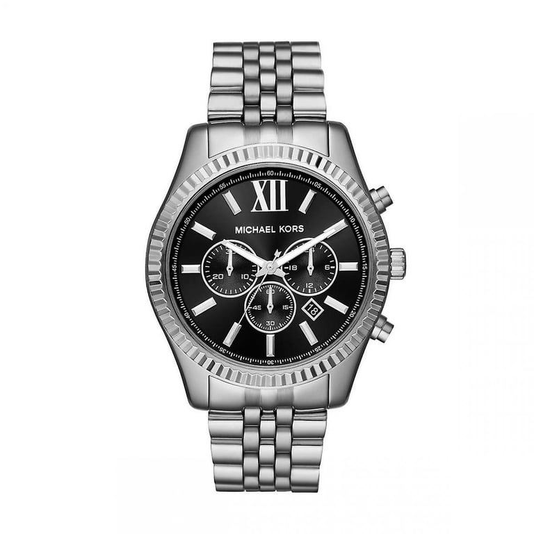 WATCH MICHAEL KORS STAINLESS STEEL BLACK SILVER MEN MK8602  display picture 1