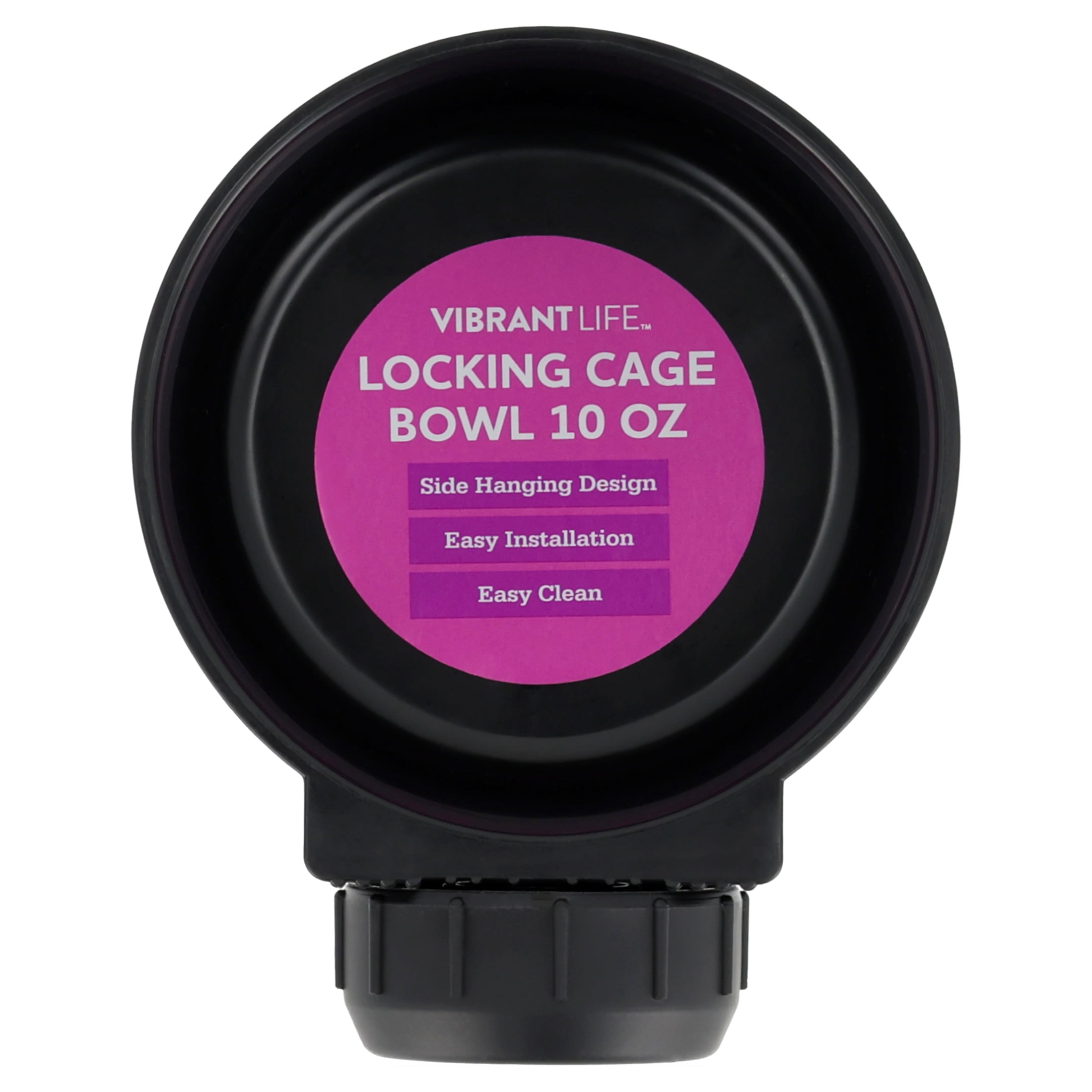 Vibrant Life 10 oz Locking Cage Bowl, Black