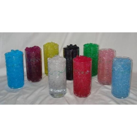 WATER CRYSTALS for use Neck Scarves ,Cool Wraps , Ice Packs - Water Expanding gel Ice , USA made polymers - vase filler centerpiece decor - Green Emerald - Bulk 1 pound makes 12 gallons hydrated