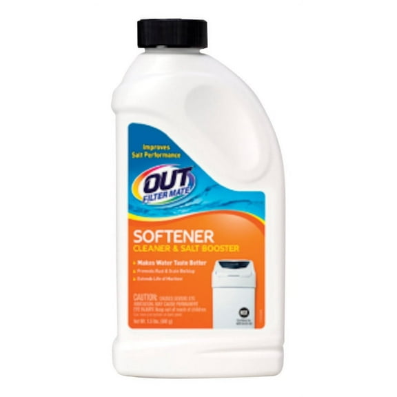 OUT Filter Mate Water Softener Cleaner and Salt Booster Powder, 24 oz Bottle