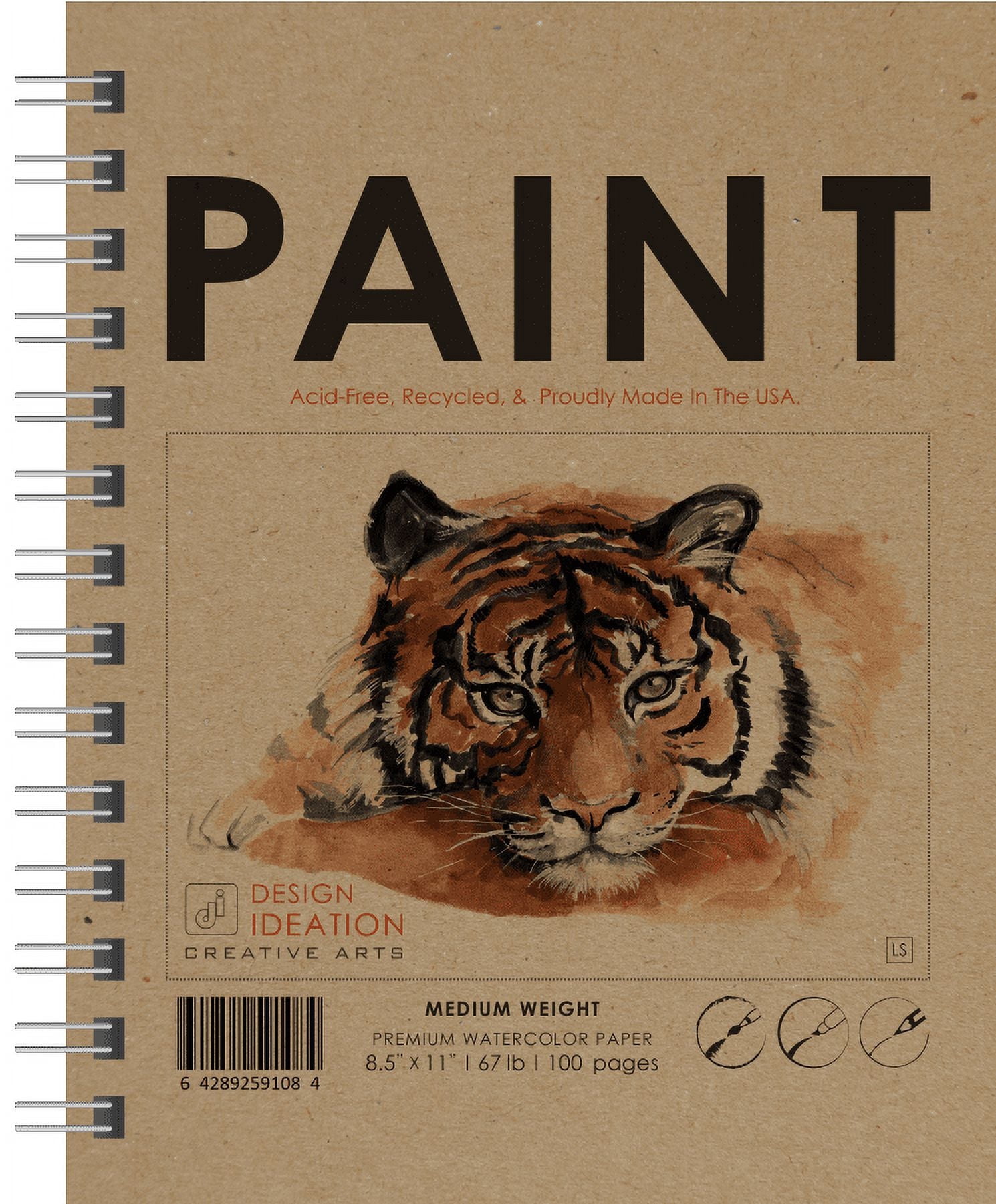 Watercolor Sketchbook. Wire Bound. Mixed Media Paper. (8.5" x 11") WB-50100-LS (5 Book Value Pack)