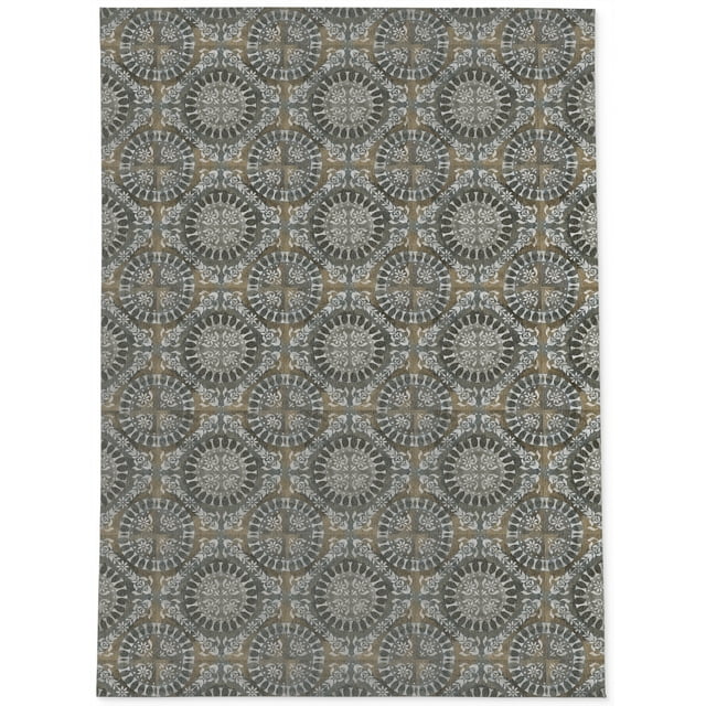 WATERCOLOR MEDALLION CHARCOAL Office Mat By Kavka Designs