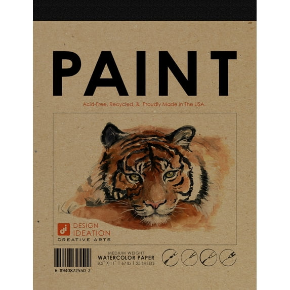 Watercolor Sketch Pad. Removable Sheets. Mixed Media Paper. Lay Flat Reinforced Binding. (8.5" x 11") PAD-2550-TS (2 Pad Value Pack)