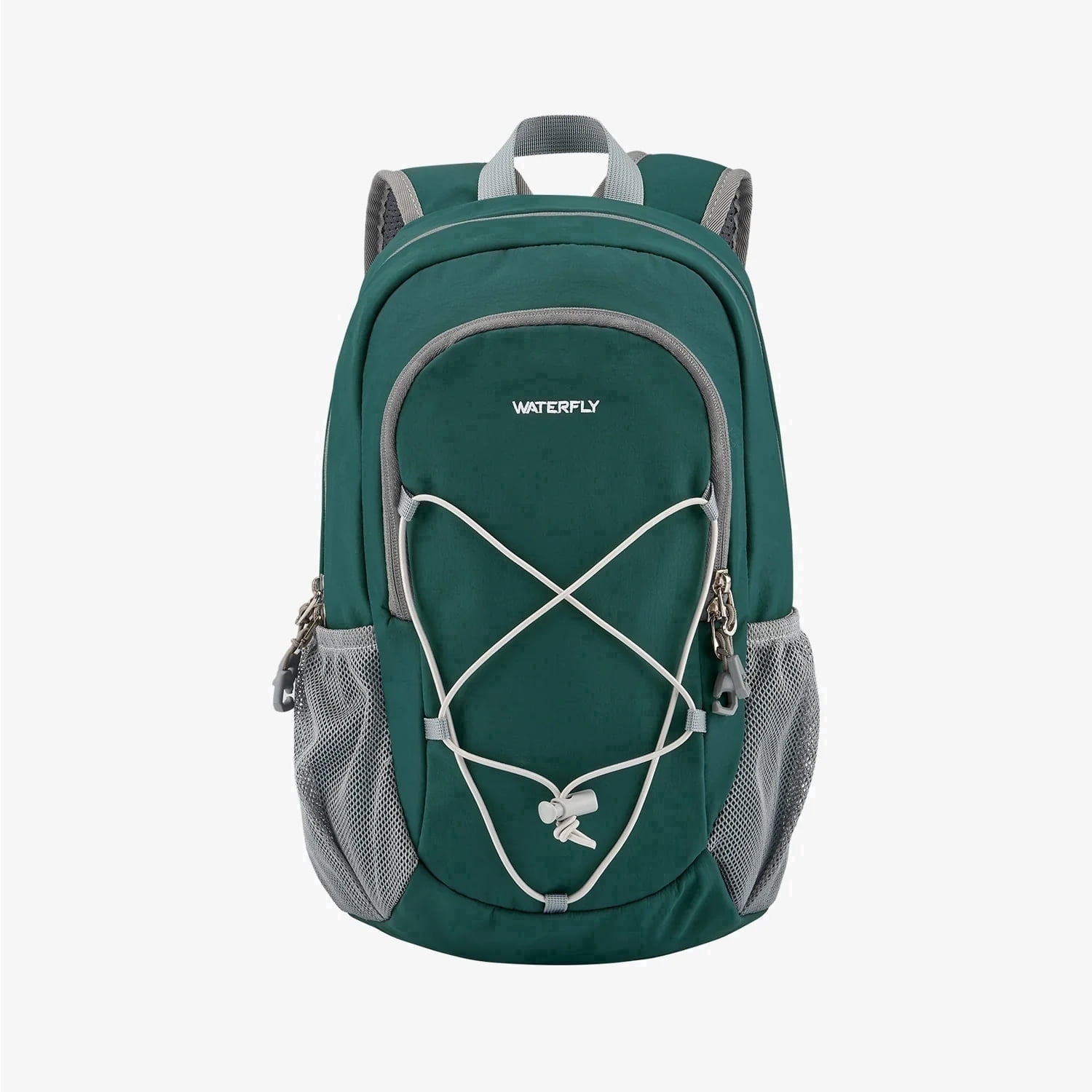 WATERFLY Unisex 12L Small Drawstring Lightweight Travel Hiking Backpack Daypack,Dark Green