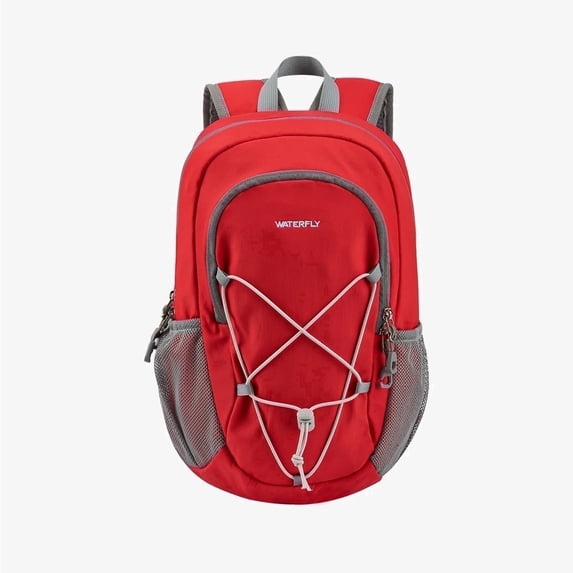 WATERFLY Unisex 12L Small Drawstring Lightweight Travel Hiking Backpack Daypack,Red