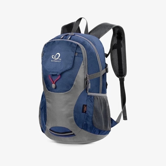 WATERFLY Unisex 30L Small Foldable Packable Travel Hiking Backpacks Daypack,Blue Gray