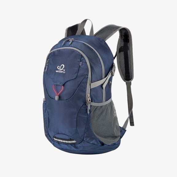 WATERFLY Unisex 30L Small Foldable Packable Travel Hiking Nylon Backpacks Daypack,Blue