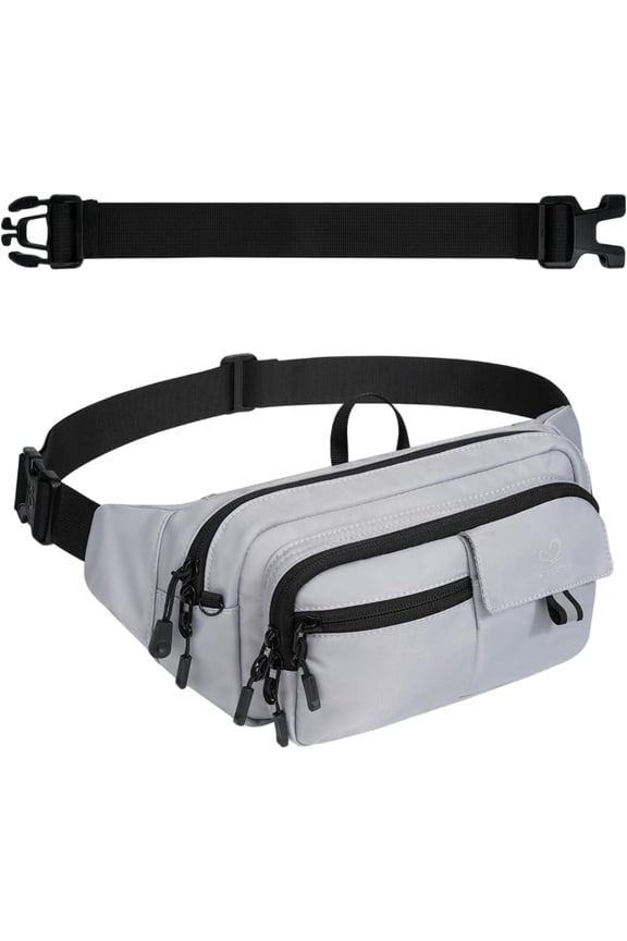 3L Unisex Anti-Theft RFID Blocking Fanny Pack Waist Bag Travel Hiking,Gray