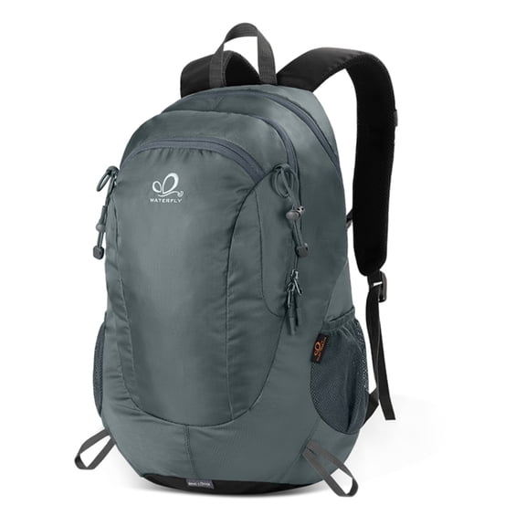 WATERFLY Unisex 30L Small 600D Durable Hiking Travel Nylon Backpacks Daypack,Gray