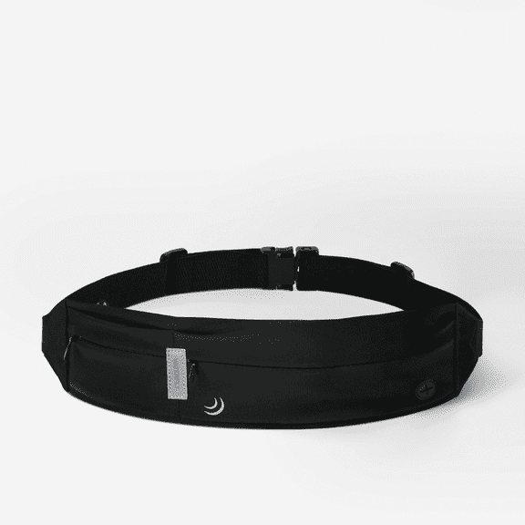 WATERFLY Unisex Adjustable Non-Slip Jogging Exercise Fitness Nylon Running Waist Belt,Black