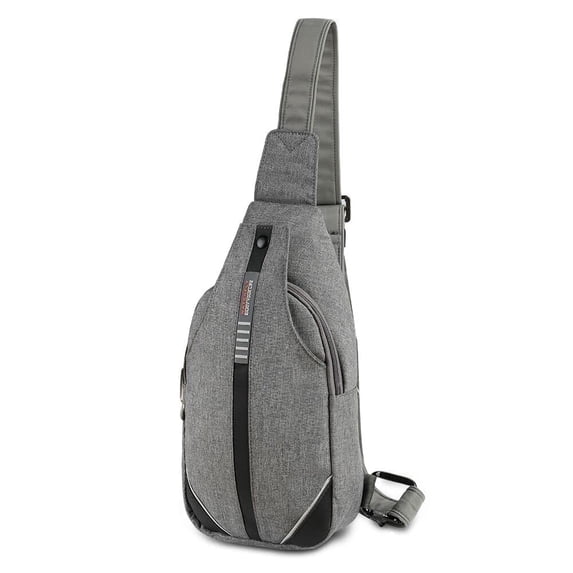 WATERFLY Unisex Anti Theft Travel Hiking Walking Sling Cross-Body Shoulder Chest Bag,Gray