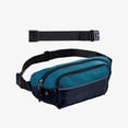 thumbnail image 1 of WATERFLY Unisex Hiking Walking Travel Nylon Fanny Pack Waist Bag,Dark Blue with Teal Blue, 1 of 7