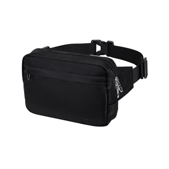 WATERFLY Unisex Fashion Lightweight Running Hiking Walking Fanny Pack Waist Bag,Black