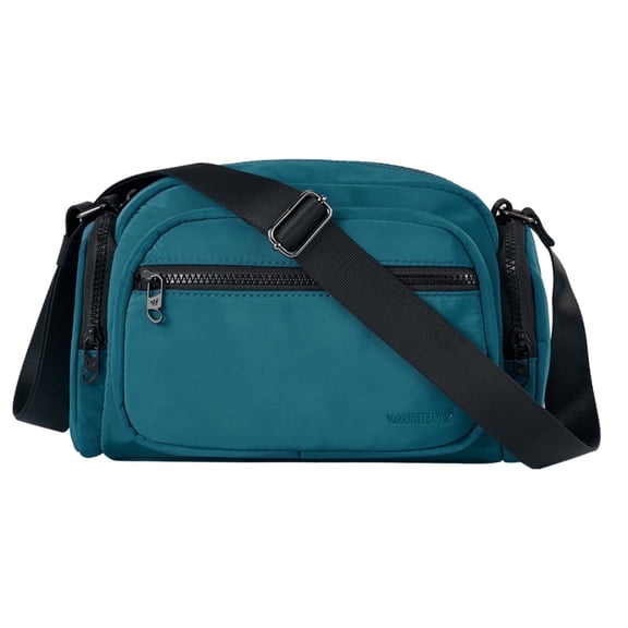 WATERFLY Unisex Large Capacity Multiple Pockets Travel Cross-Body Shoulder Bag,Blue