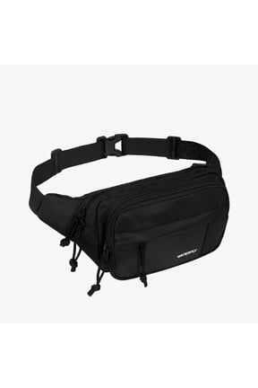 2.5L Unisex Large Capacity Walking Hiking Nylon Fanny Pack Waist Bag,Black