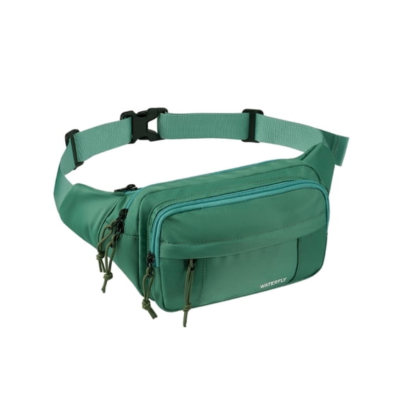 WATERFLY Unisex Large Capacity Running Walking Travel Fanny Pack Waist Bag,Light Green