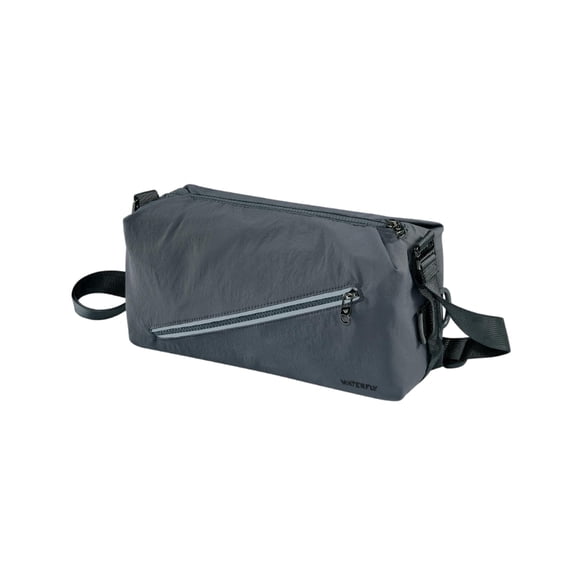 WATERFLY Unisex Large Capacity Travel Hiking Nylon Cross-Body Shoulder Bag,Gray