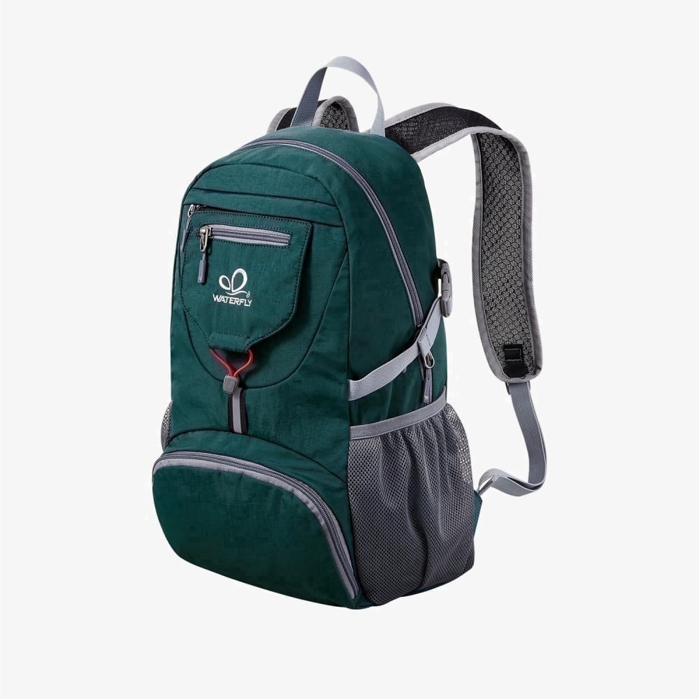WATERFLY Unisex 20L Small Foldable Packable Travel Hiking Backpacks Daypack,Dark Green