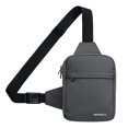 thumbnail image 1 of WATERFLY Unisex Small Dual Pocket Travel Hiking Nylon Cross-Body Shoulder Bag,Gray, 1 of 7