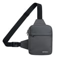 thumbnail image 1 of WATERFLY Unisex Small Dual Pocket Travel Hiking Nylon Cross-Body Shoulder Bag,Gray, 1 of 7