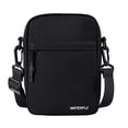 thumbnail image 1 of WATERFLY Unisex Small Hiking Travel Walking Nylon Cross-Body Shoulder Bag,Black, 1 of 7