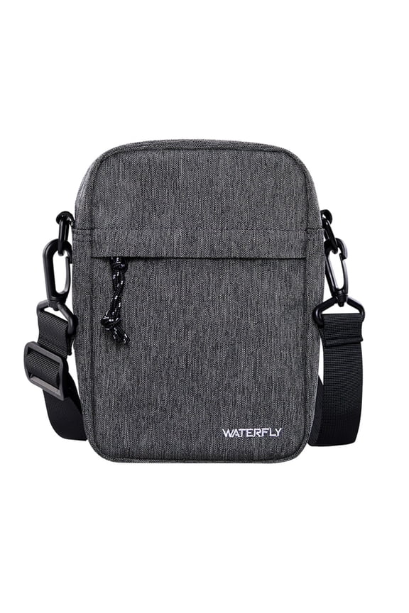 Unisex Small Hiking Travel Walking Nylon Cross-Body Shoulder Bag,Gray