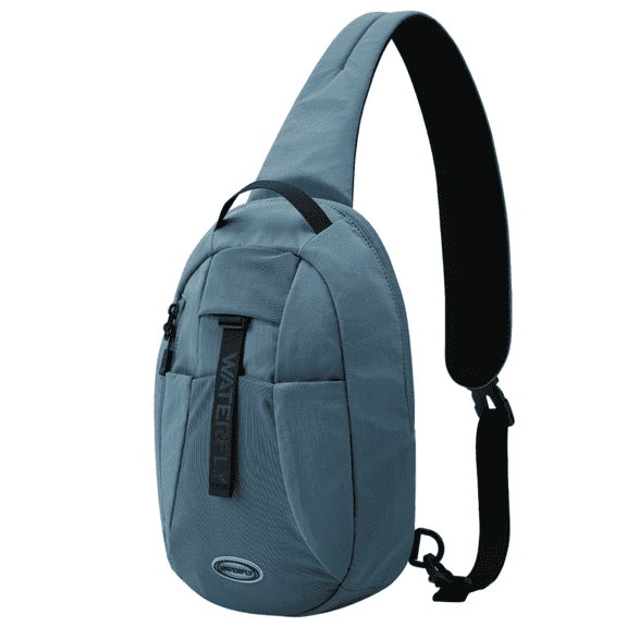 WATERFLY Unisex RFID Blocking Anti Theft Travel Sling Cross-Body Shoulder Chest Bag,Blue