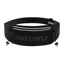 WATERFLY Unisex Adjustable Sports Jogging Fitness Nylon Running Waist Belt Elastic Band,Black