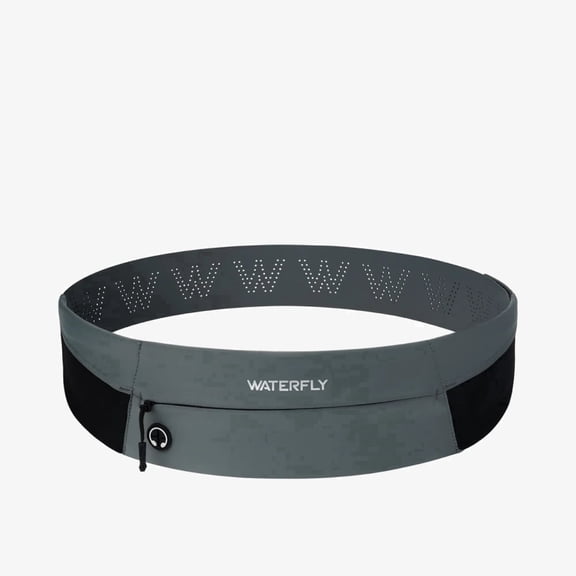 Waterfly Unisex Adjustable Hiking Walking Jogging Fitness Nylon Running Waist Belt,Gray