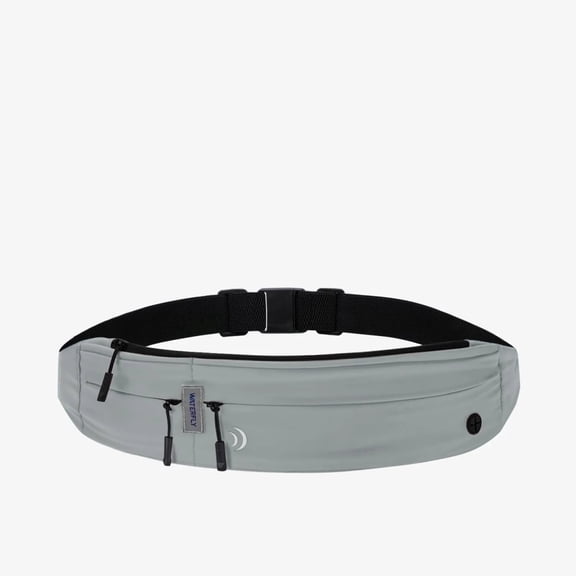 WATERFLY Unisex Adjustable Marathon Jogging Exercise Fitness Running Waist Belt,Gray