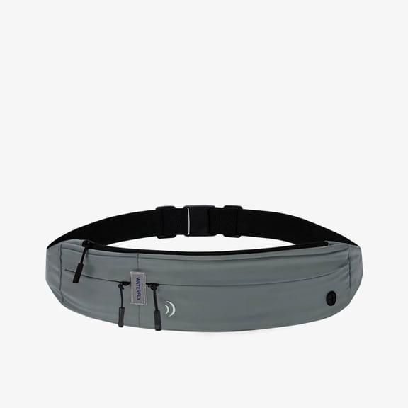 WATERFLY Unisex Adjustable Non-Slip Jogging Exercise Fitness Nylon Running Waist Belt,Dark Gray