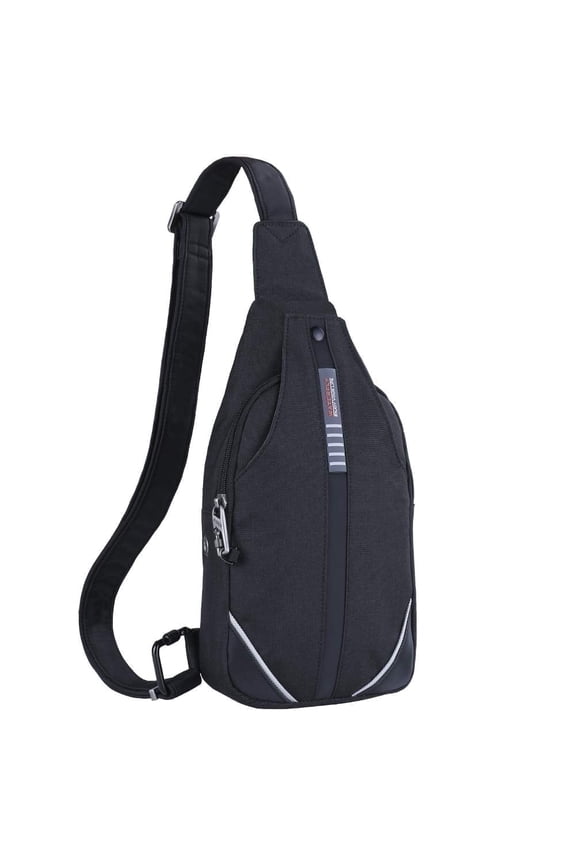 Unisex Anti Theft Travel Hiking Walking Sling Cross-Body Shoulder Chest Bag,Black