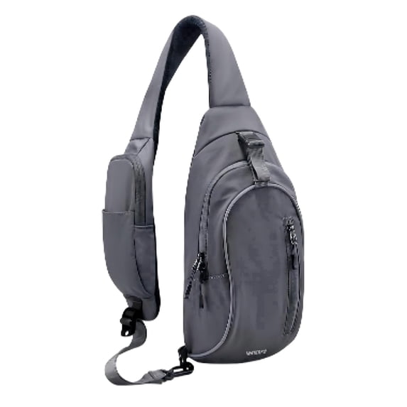 Waterfly Unisex Lightweight Hiking Walking Nylon Cross-Body Shoulder Chest Bag,Gray
