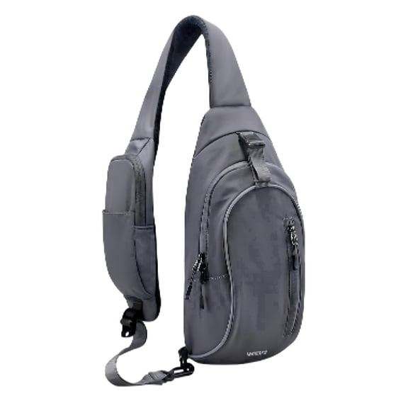 Waterfly Unisex Lightweight Hiking Walking Nylon Cross-Body Shoulder Chest Bag,Gray