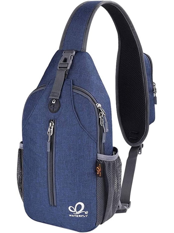 Unisex 6L Hiking Walking Nylon Sling Bag Cross-Body Shoulder Chest Bag,Navy Blue