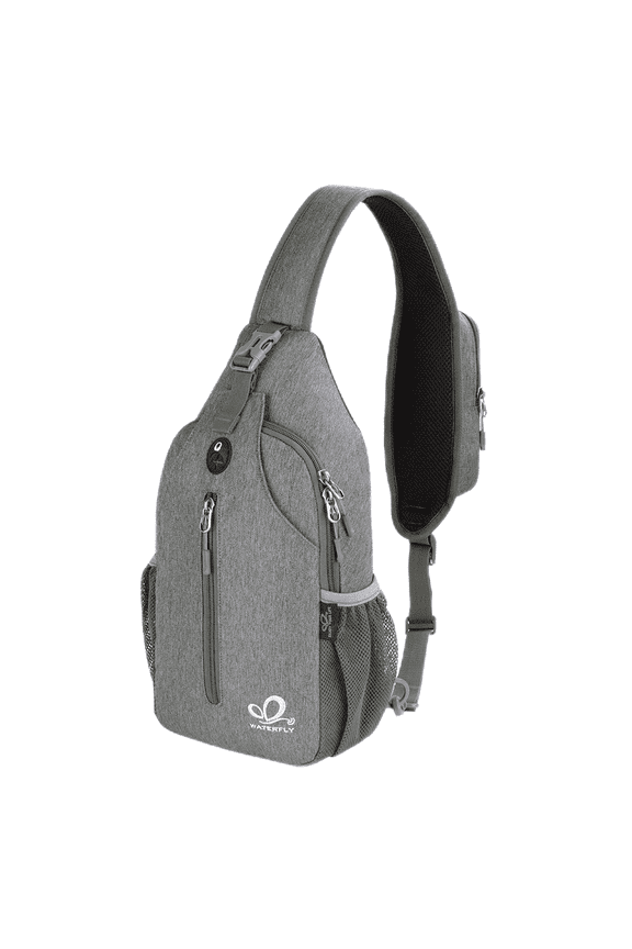 Unisex Hiking Travel Nylon Sling Bag Cross-Body Shoulder Chest Bag,Dark Gray