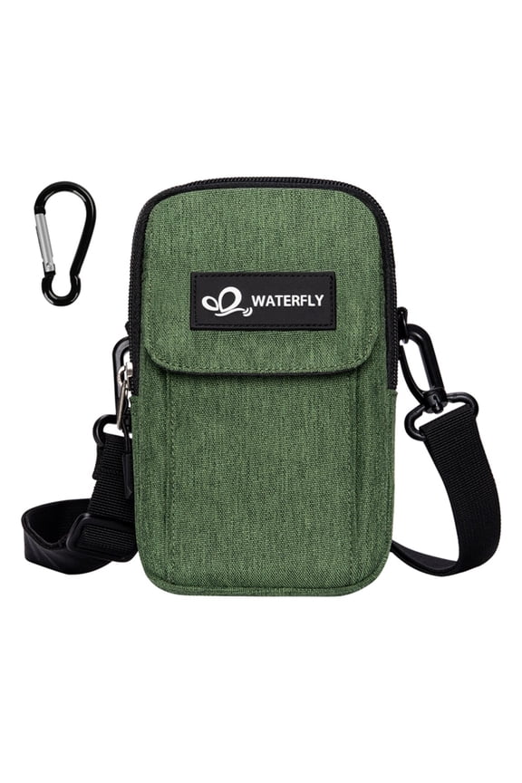 Unisex Small Lightweight Travel Hiking Nylon Cross-Body Shoulder Bag,Army Green