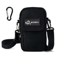 thumbnail image 1 of WATERFLY Unisex Small Lightweight Travel Hiking Nylon Cross-Body Shoulder Bag,Black, 1 of 8
