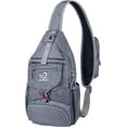 thumbnail image 1 of WATERFLY Unisex Small Packable Hiking Travel Sling Bag Cross-Body Shoulder Chest Bag,Gray, 1 of 8