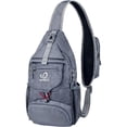 thumbnail image 1 of WATERFLY Unisex Small Packable Hiking Travel Sling Bag Cross-Body Shoulder Chest Bag,Gray, 1 of 8