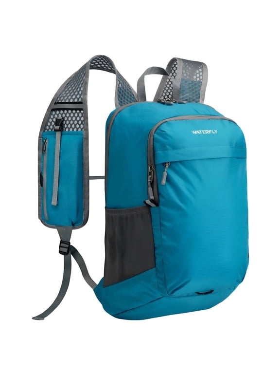 Unisex 15L Small Foldable Packable Outdoor Travel Camping Walking Nylon Backpacks Daypack,Blue