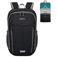 thumbnail image 1 of Waterfly Unisex 25L Small Lightweight Foldable Packable Hiking Walking Nylon Breathable Backpacks Daypack,Black, 1 of 9