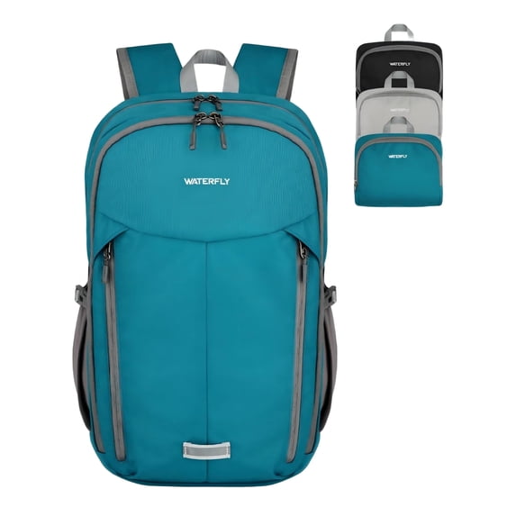 Waterfly Unisex 25L Small Lightweight Foldable Packable Hiking Walking Nylon Breathable Backpacks Daypack,Blue