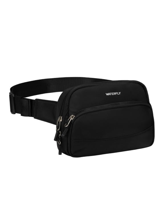 Unisex 2L Walking Hiking Running Nylon Fanny Pack Waist Bag,Black