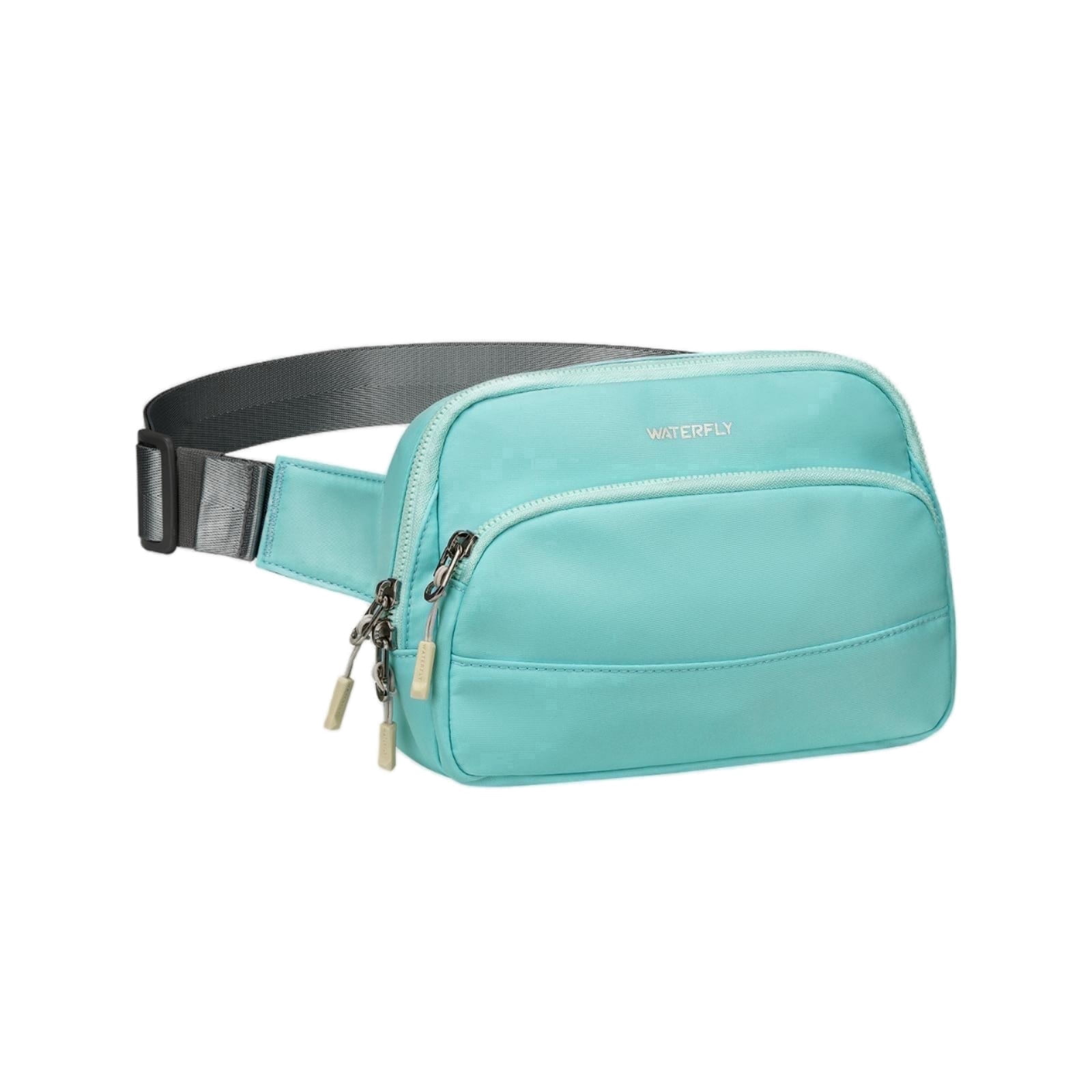 WATERFLY Unisex 2L Walking Hiking Travel Running Nylon Fanny Pack Waist Bag,Blue