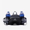 thumbnail image 1 of WATERFLY Unisex Large Capacity Hiking with Bottle Holder Nylon Fanny Pack Waist Bag,Black, 1 of 8